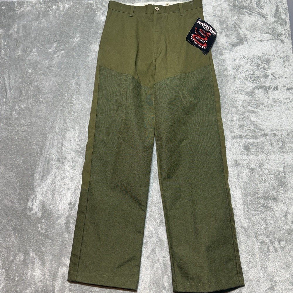 RATTLERS Brand Pants Size 30X31 Green USA Made Hunting Outdoor Brush NWT NOS